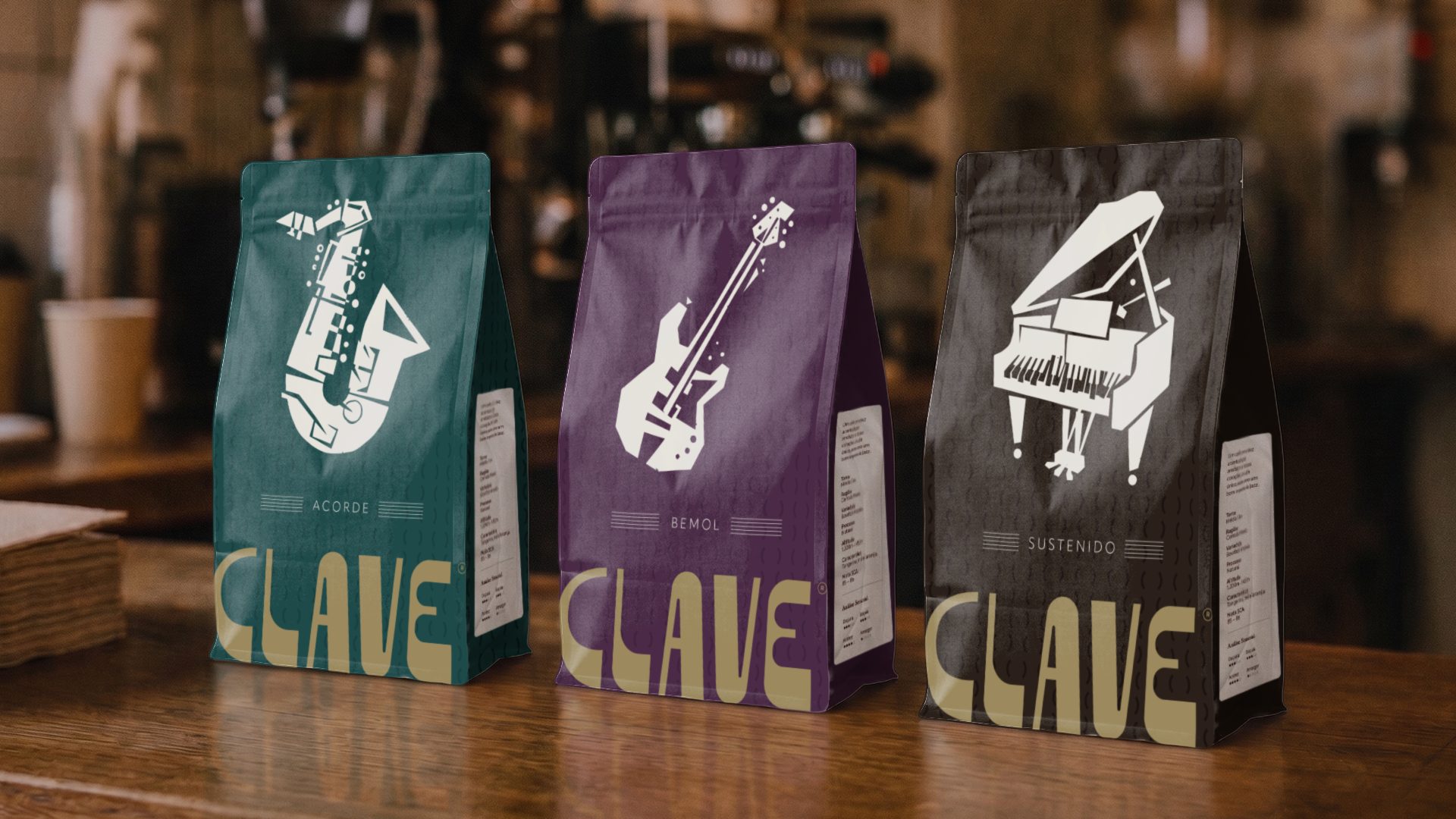 Sistema de embalagem Clave Cafés Especiais
