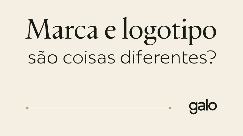 Logotipo e marca são coisas diferentes?